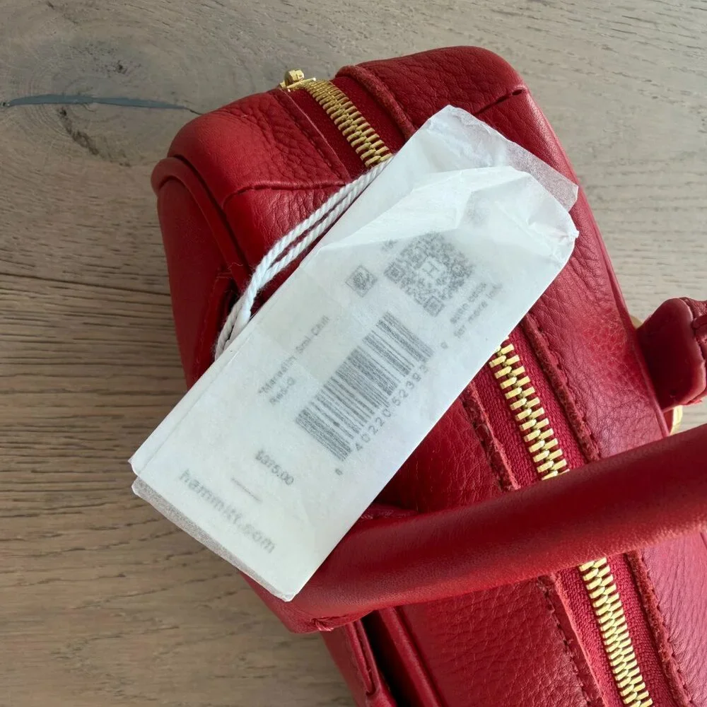 Hammit Red Meredith sml Leather Shoulder Bag - Picture 4 of 5